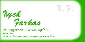 nyek farkas business card